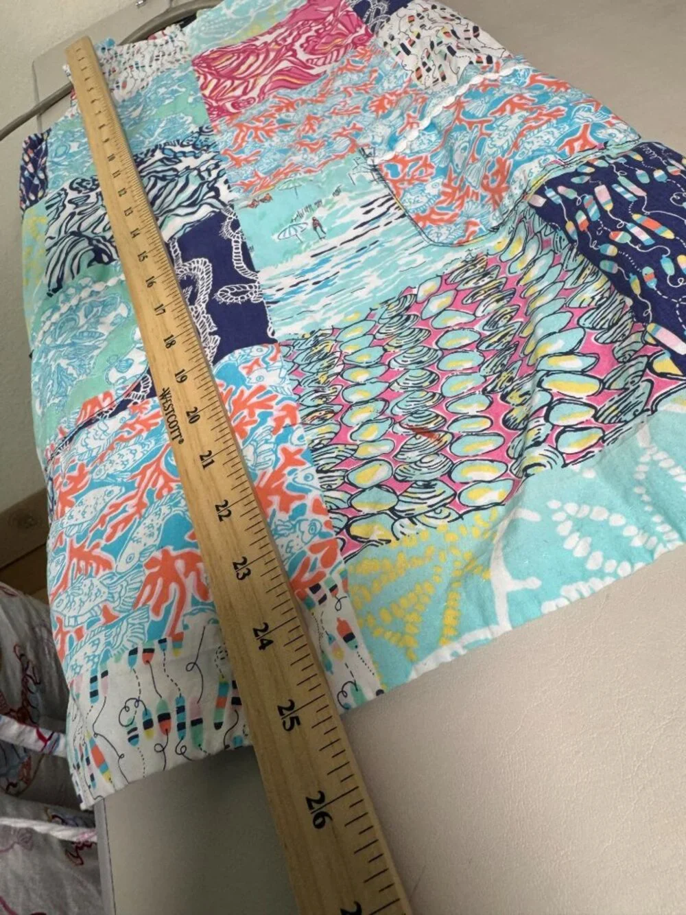 Lilly Pulitzer Girls Patchwork Sleeveless Shift Dress kids Size 7 100% Cotton